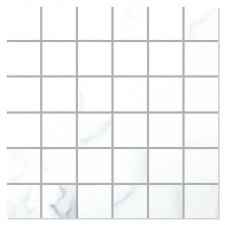 Marmor Mosaik Klinker Anadia Hvid Mat 30x30 (5x5) cm-2